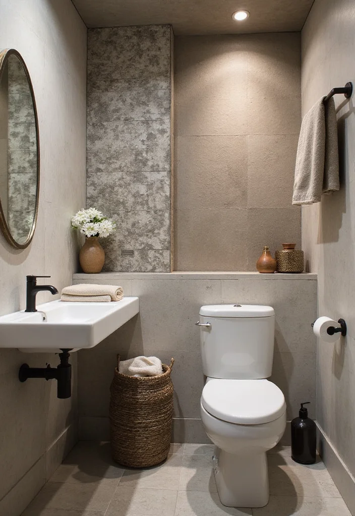 14 Long Narrow Bathroom Ideas for Better Flow and Smart Layouts - 11. Textured Finishes