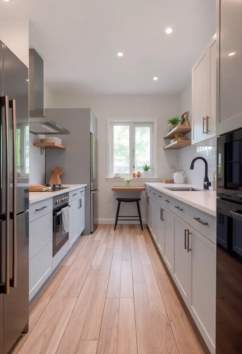 14 Narrow Kitchen Ideas for Efficient Streamlined Layouts - 14. Creative Flooring Choices