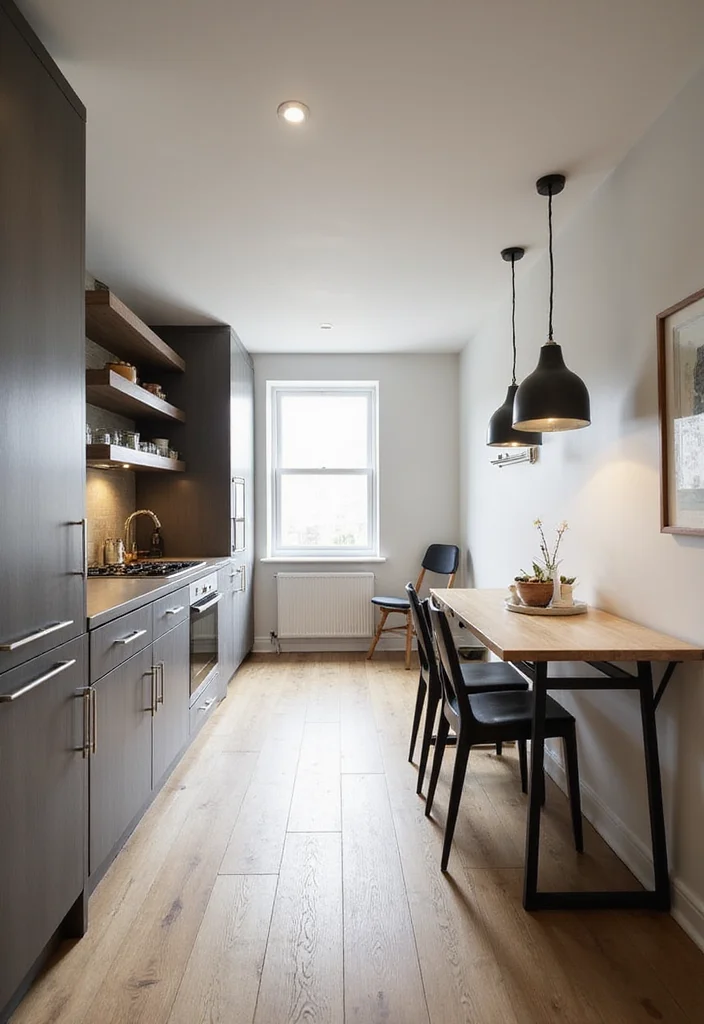 14 Narrow Kitchen Ideas for Efficient Streamlined Layouts - 3. Multi-Functional Furniture