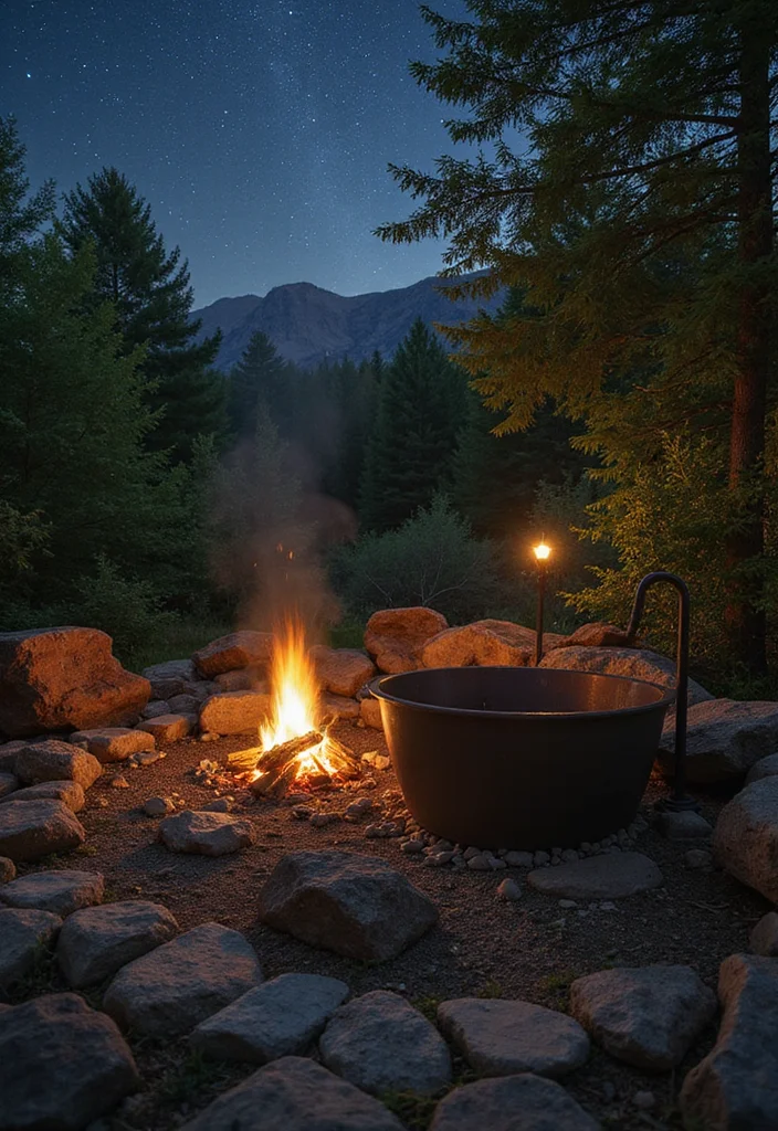 14 Outdoor Bathroom Ideas for Refreshing Natural Open Air Style - 10. Wood-Fired Outdoor Bathtubs