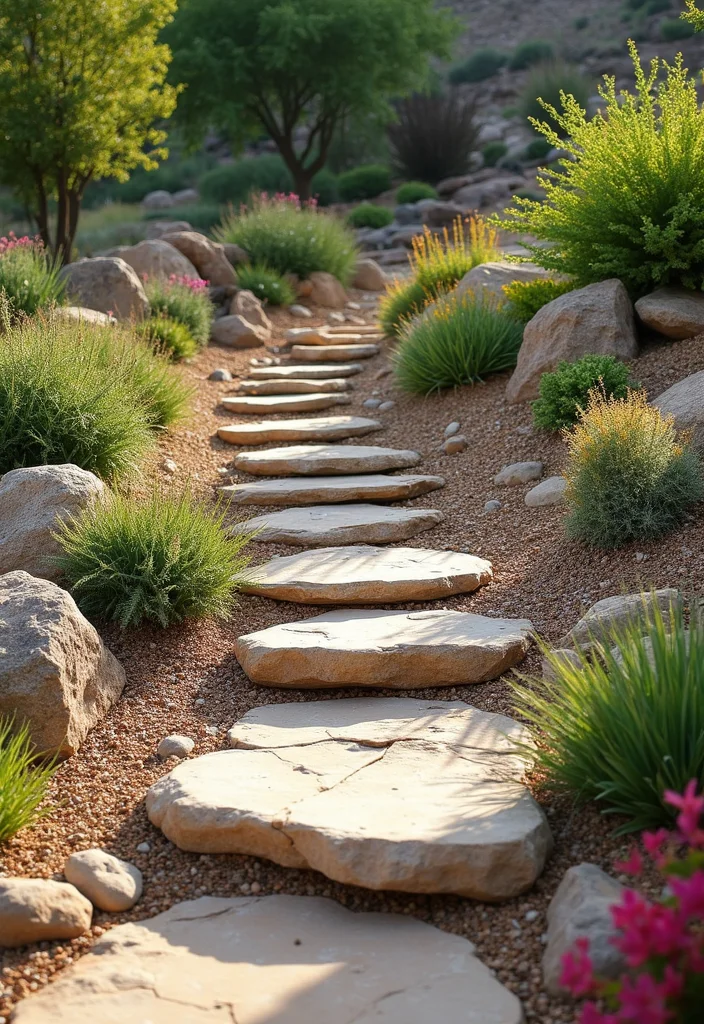 14 Sloped Backyard Ideas for Smart Terraced Useful Design - 12. Rock Gardens for Erosion Control