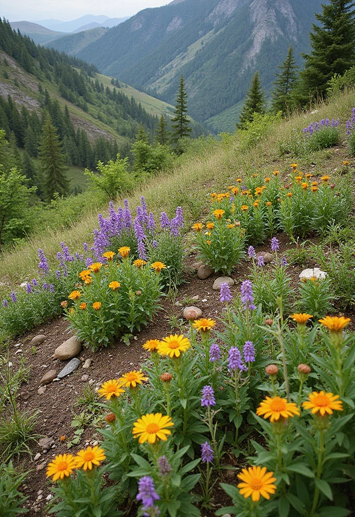 14 Sloped Backyard Ideas for Smart Terraced Useful Design - 9. Native Plant Landscape