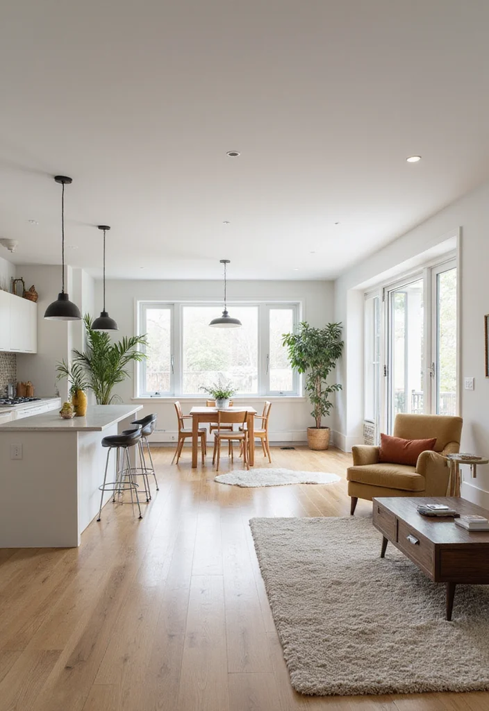 14 Small One Bedroom Apartment Ideas for Smart Efficient Living - 2. Open-Concept Living