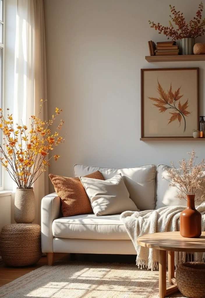 14 Western Living Room Ideas for Rustic Warm Americana Style - 14. Seasonal Decor