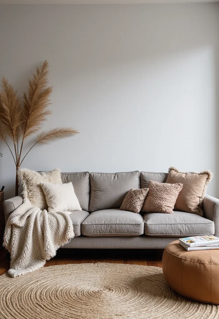 14 Western Living Room Ideas for Rustic Warm Americana Style - 3. Cozy Textiles