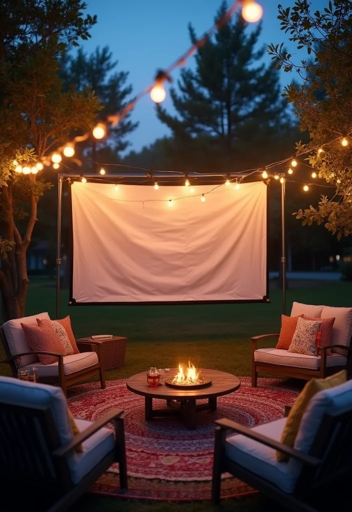 15 Backyard DIY Ideas for Affordable Creative Improvements 111 15 Backyard DIY Ideas for Affordable Creative Improvements - 11. DIY Outdoor Movie Space