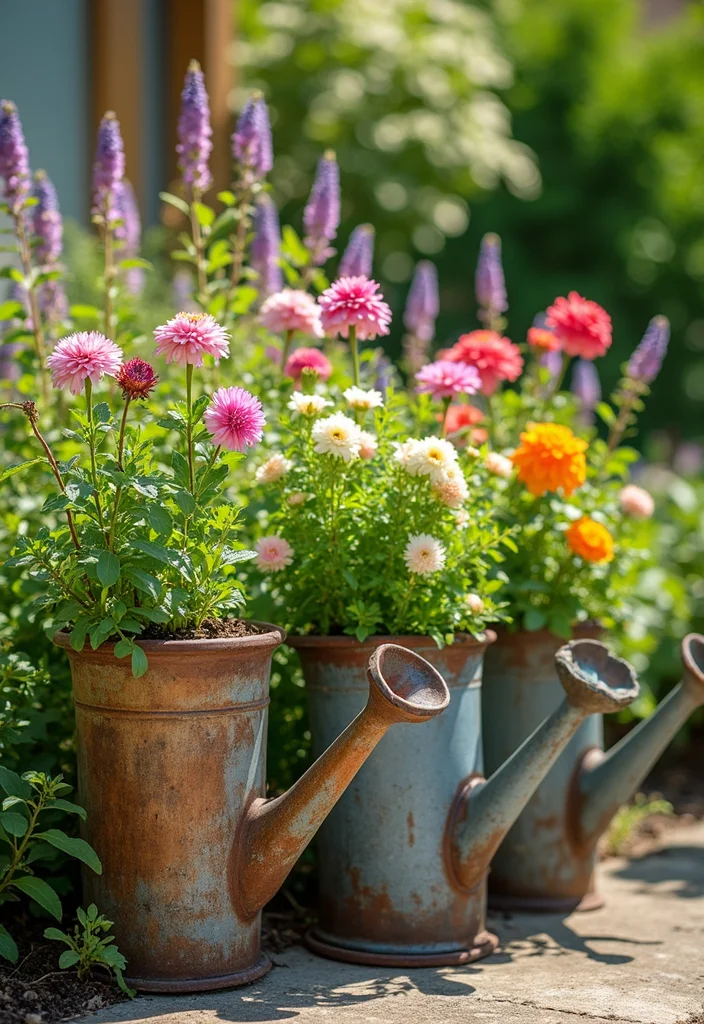 15 Backyard DIY Ideas for Affordable Creative Improvements 45 15 Backyard DIY Ideas for Affordable Creative Improvements - 5. Upcycled Garden Tools Planters