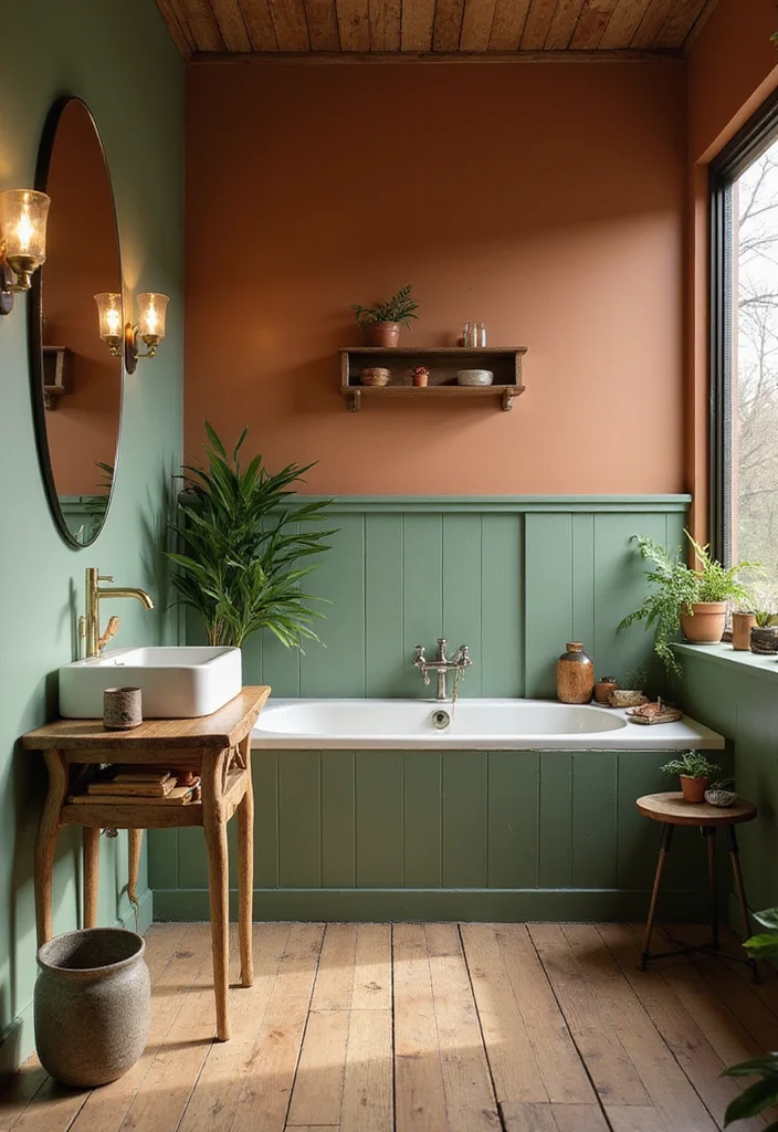 15 Cozy Bathroom Ideas for Warm Relaxing Comfortable Spaces - 1. Earthy Tones for a Natural Feel