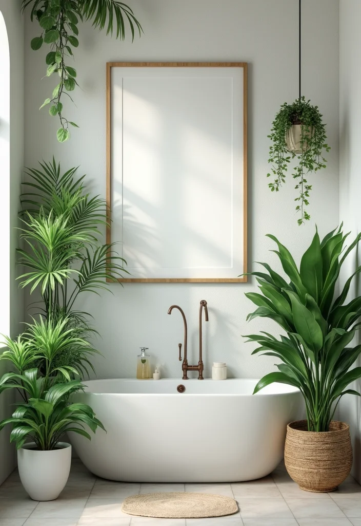 15 Cozy Bathroom Ideas for Warm Relaxing Comfortable Spaces - 4. Indoor Plants for a Fresh Feel