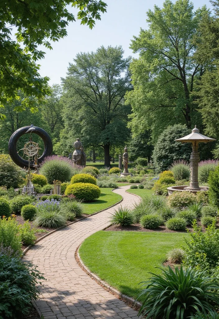 16 Backyard Remodel Ideas for Updated Functional Outdoor Living - 12. Garden Art Installations