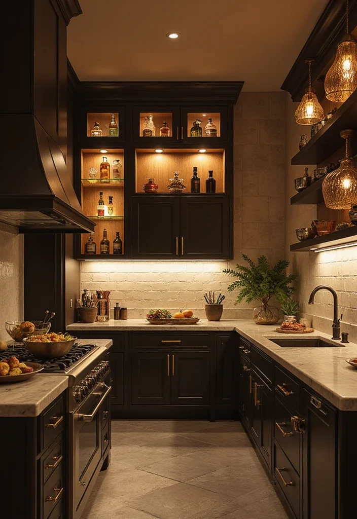 16 Luxury Kitchen Ideas for Elegant Functional Modern Living - 6. Artistic Lighting Fixtures