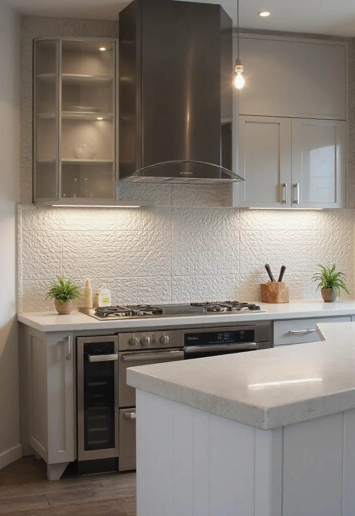 16 Luxury Kitchen Ideas for Elegant Functional Modern Living - 9. Textured Backsplashes