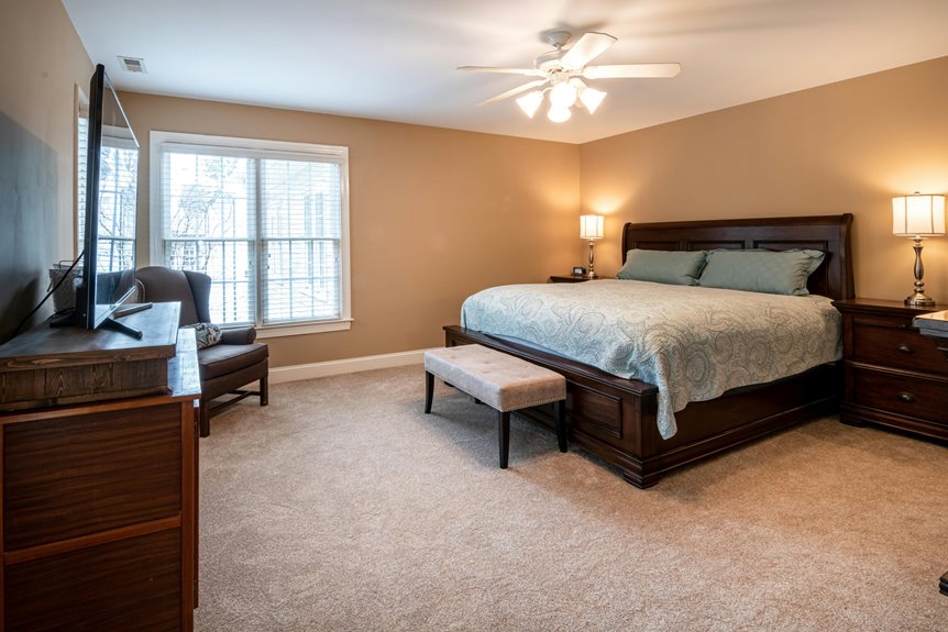 average master bedroom size square feet