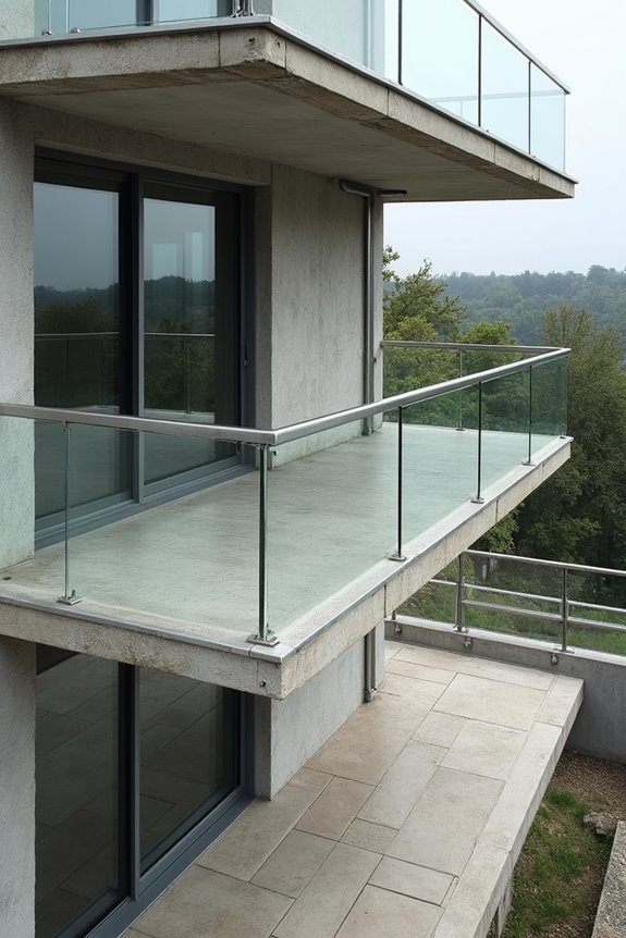 balconies brackets vs terraces slabs