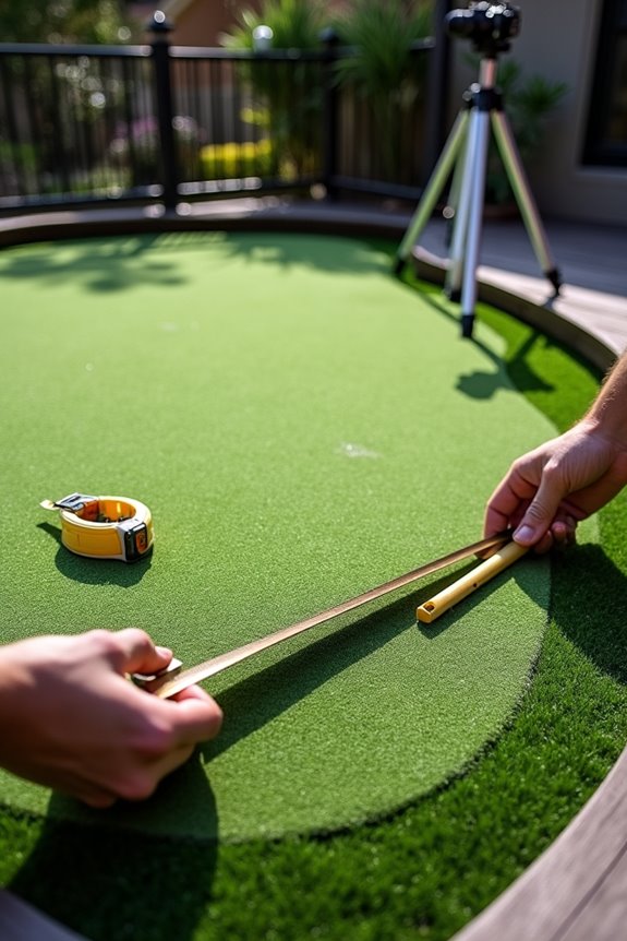 10 Steps to Do It Yourself and Build a Backyard Putting Green 8 final roll tests adjust till perfect
