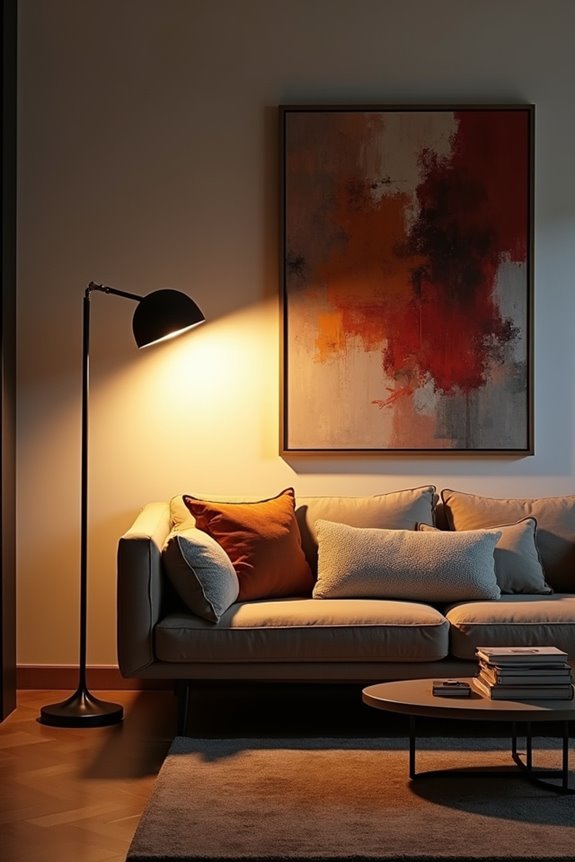 floor lamps spotlight artwork with precision