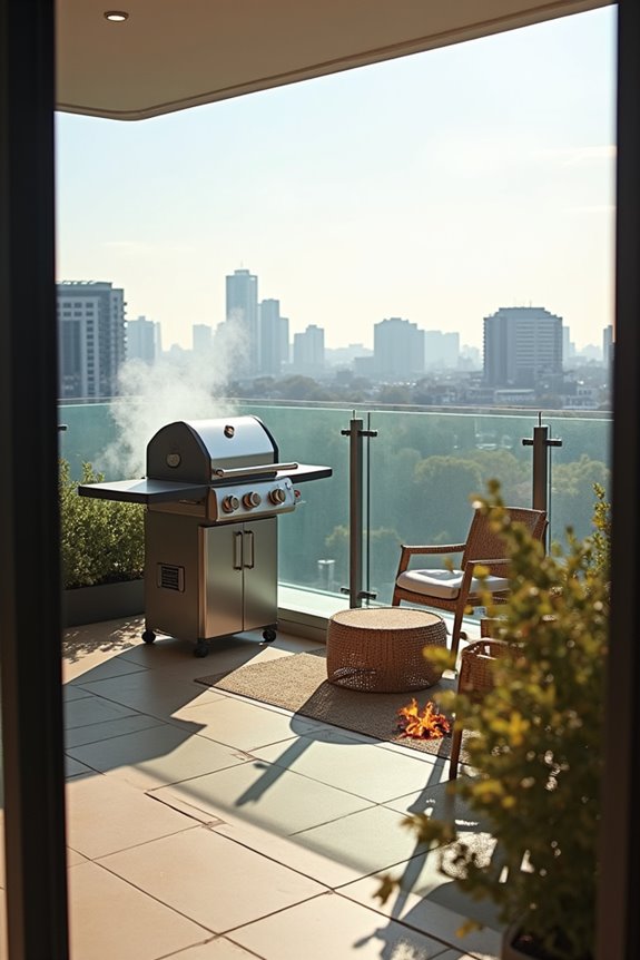 grill setup for safety distances