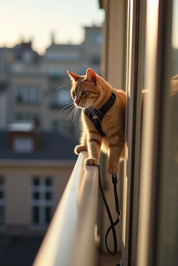 harnessed balcony safety through gradual training
