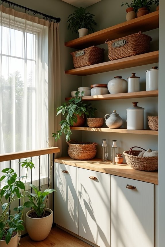 hidden mezzanine storage with restraint