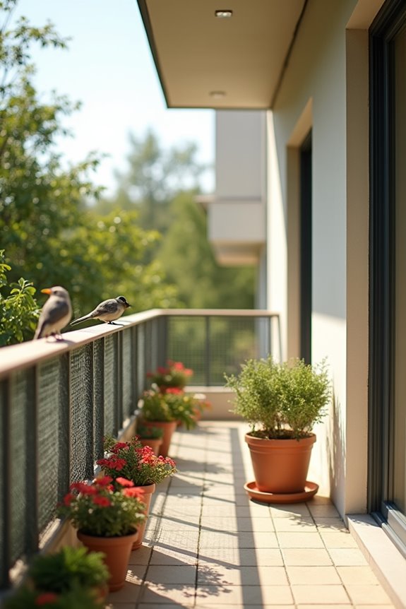 layered balcony pigeon deterrents effectively