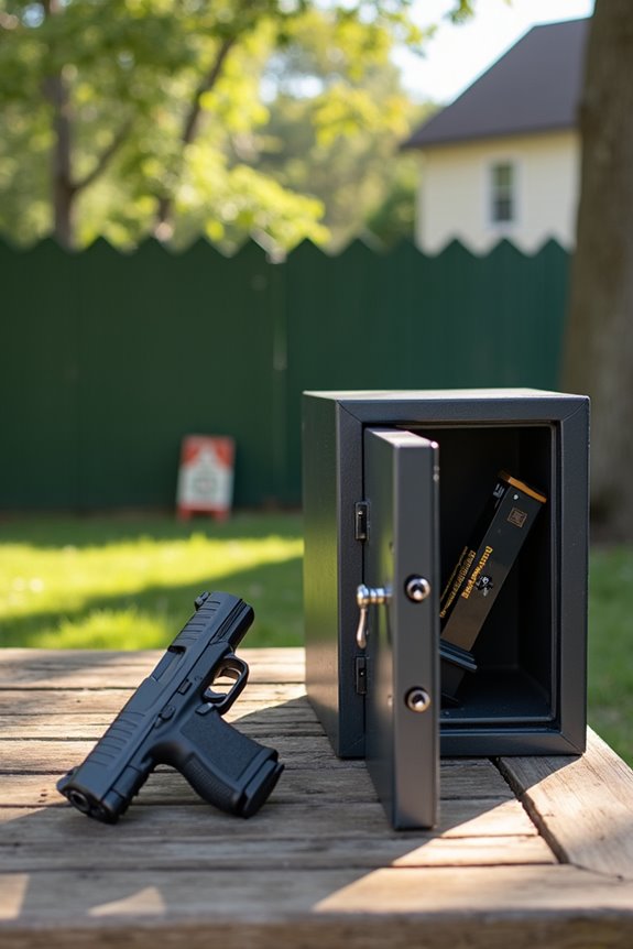 locked container separate ammo storage