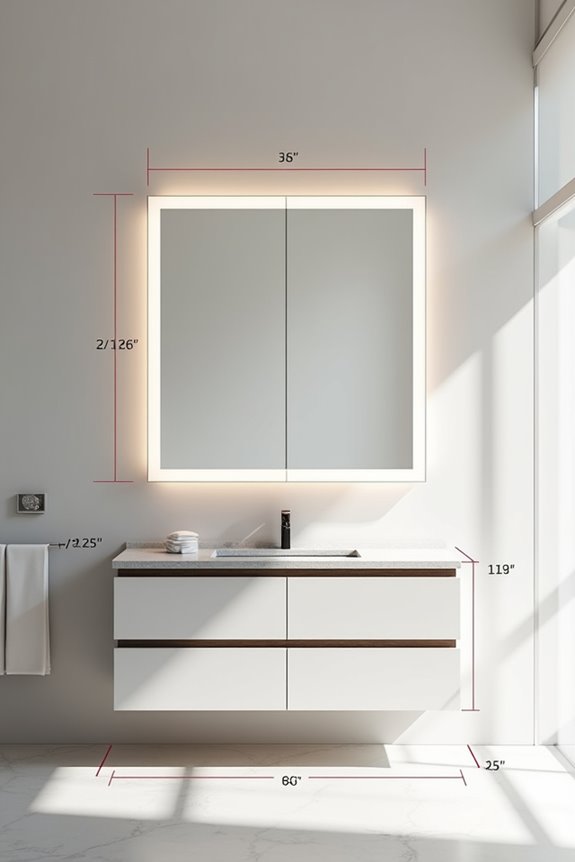 measure space plan vanity layout precisely