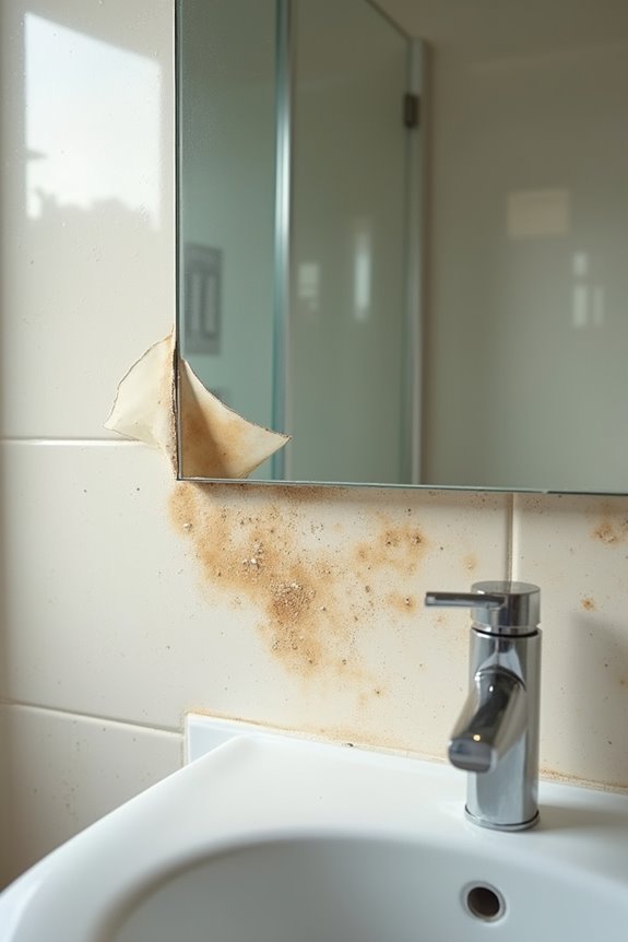 moisture compromises bathroom wallpaper adhesion