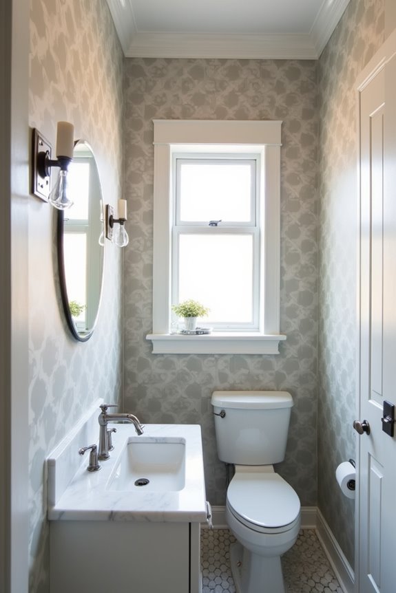 peel and stick bathroom wallpaper ideas
