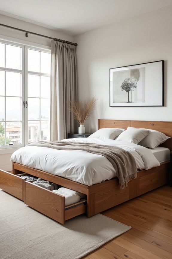 platform beds maximize storage space