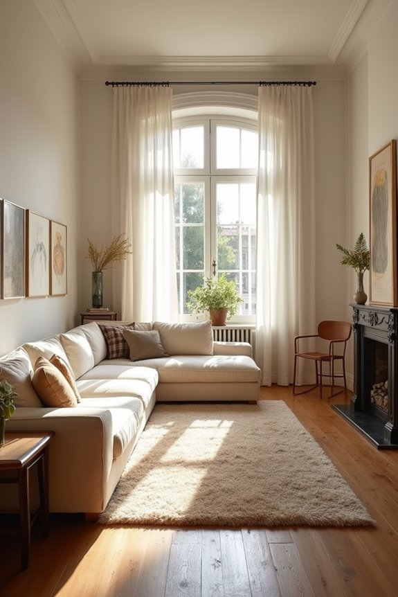 post 2000 living room length