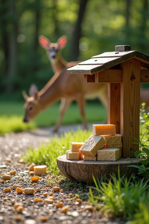 7 Foods You Can Safely Feed Deer in Your Backyard 7 scatter mineral blocks for deer nutrition