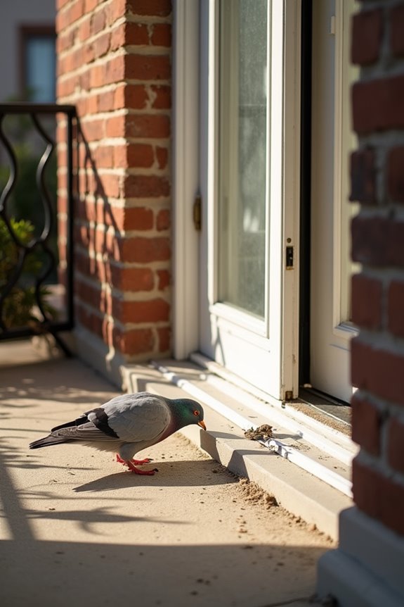 seal gaps block pigeon entry