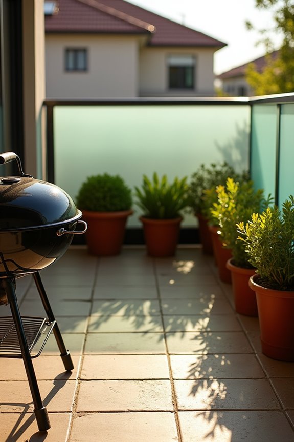 ten foot balcony grilling clearance requirement