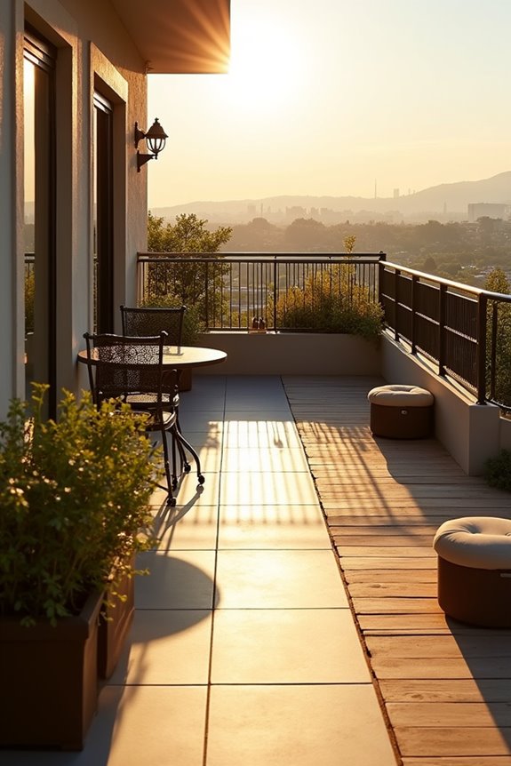 terrace for entertaining balcony for quick access