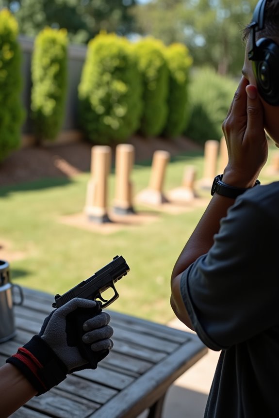unloaded firearm in locked case