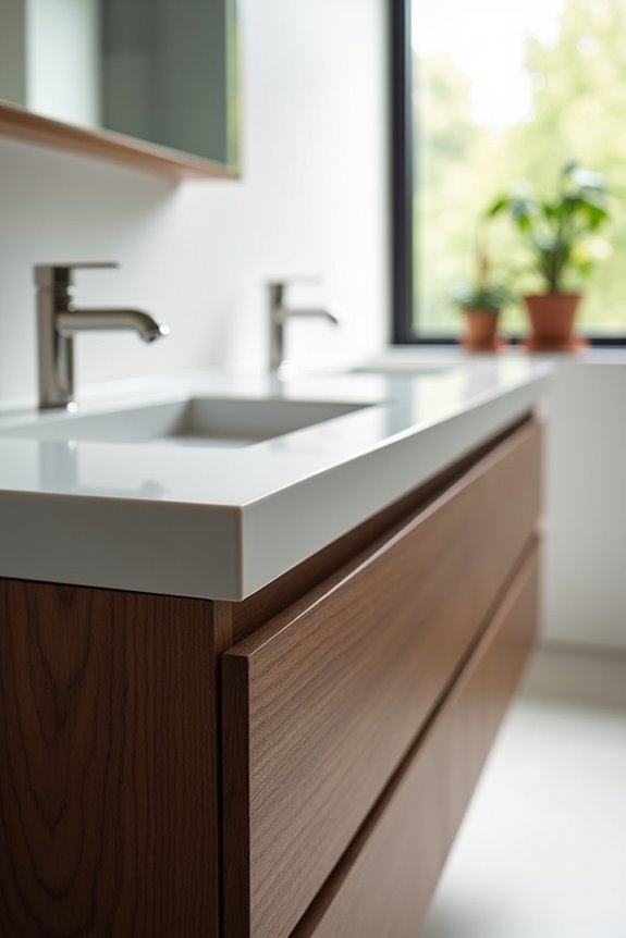 vanity hardware harmonizes finishes