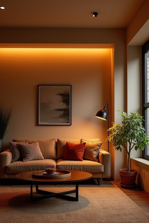 warm dimmed warm lighting settings