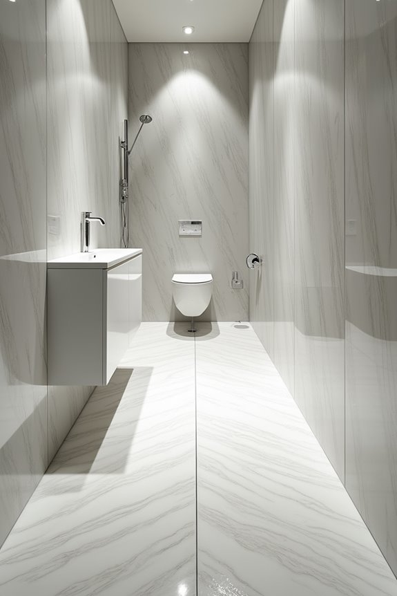 wet room drainage slope positioning