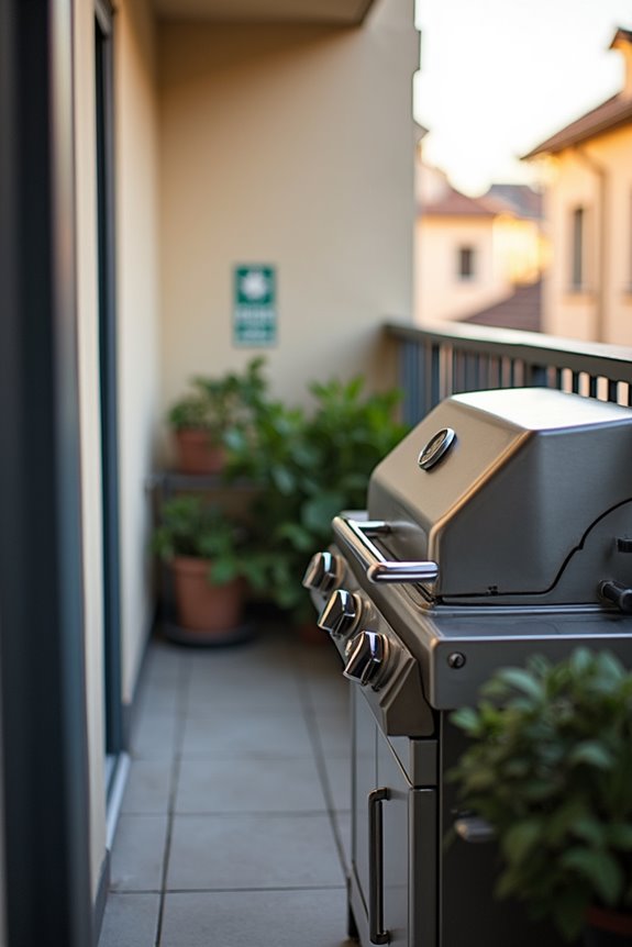 written balcony grilling approval requirements